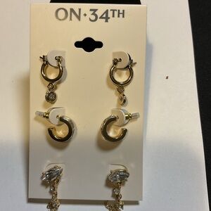 Macy’s Gold and Silver Earring Set